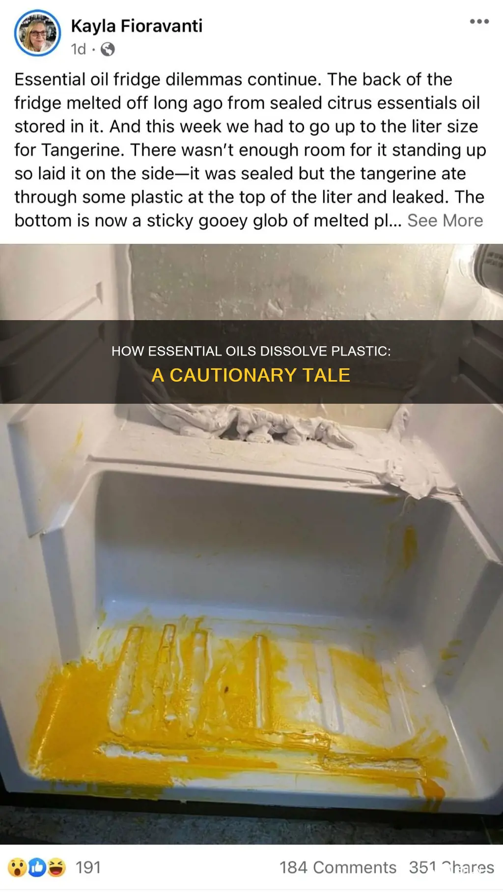 why do essential oils break down plastic