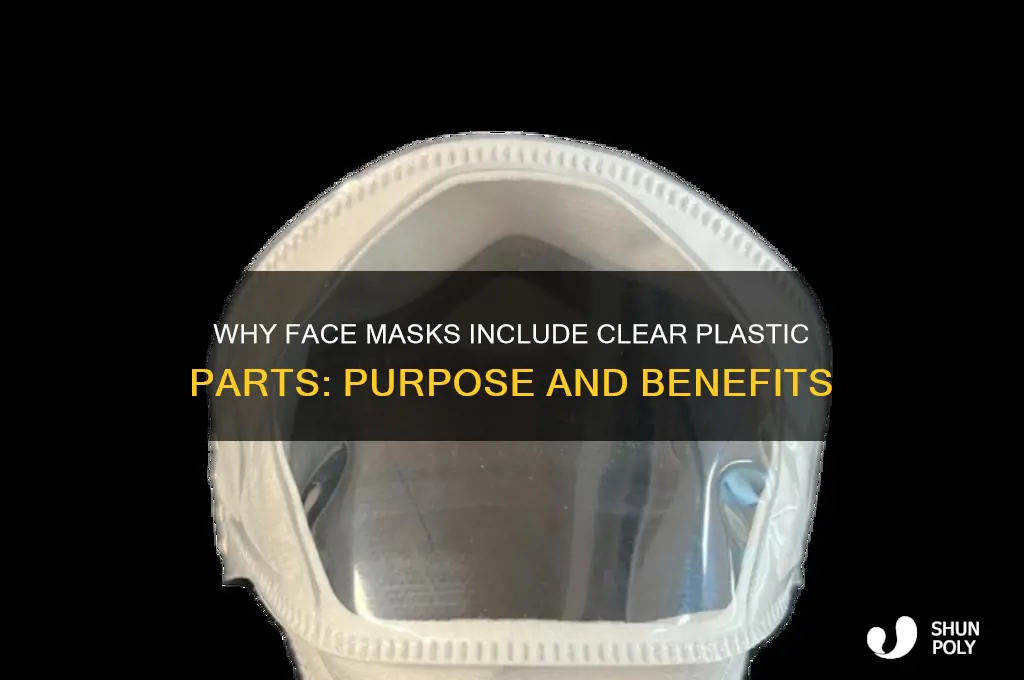 why do face masks have clear plastic part