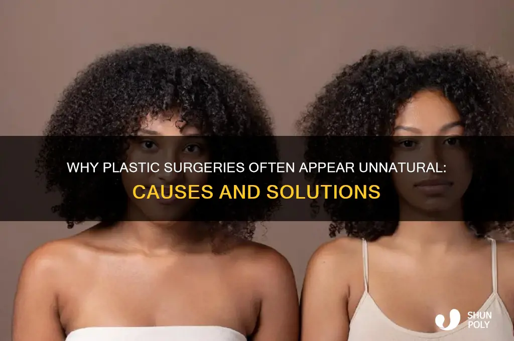 why do most plastic surgeries look fake