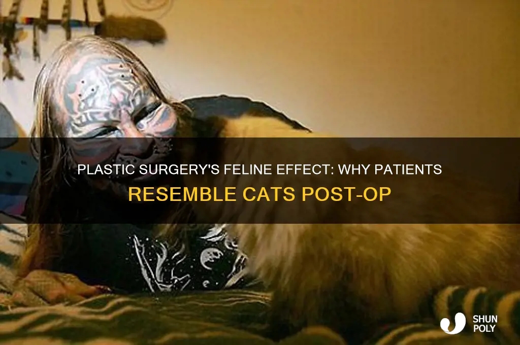why do people with plastic surgery look like cats