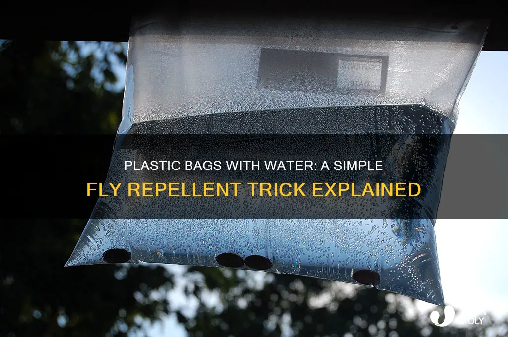 why do plastic bags filled with water keep flies away
