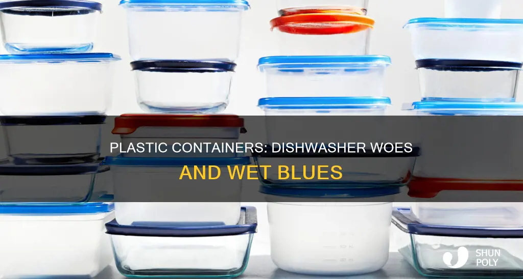 why do plastic containers not dry in dishwasher