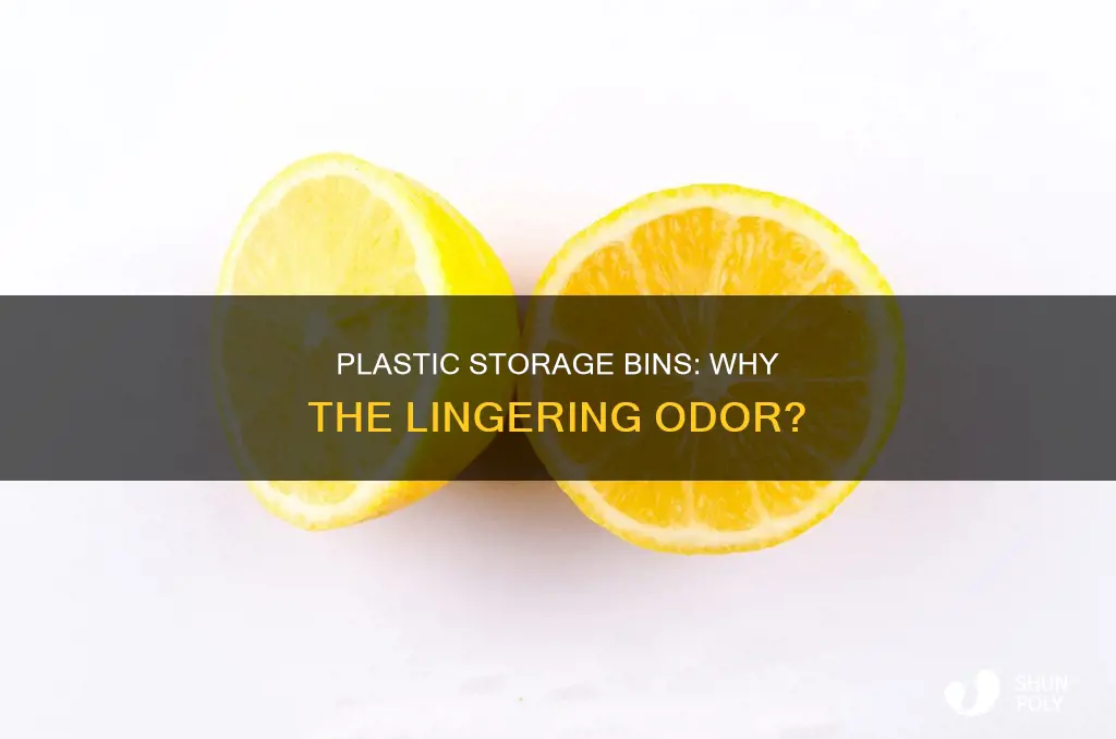 why do plastic storage bins smell