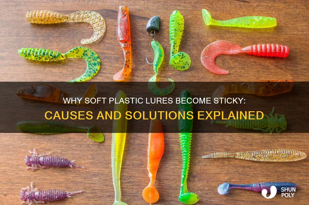 why do soft plastic lures get sticky