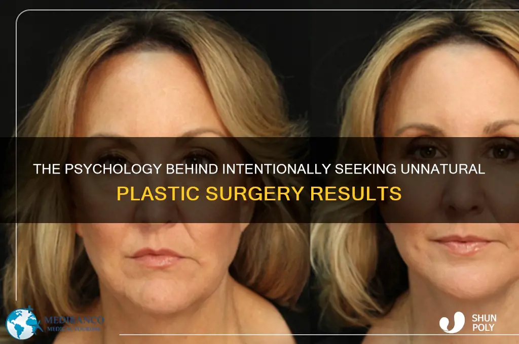 why do some people purposefully want bad plastic surgery