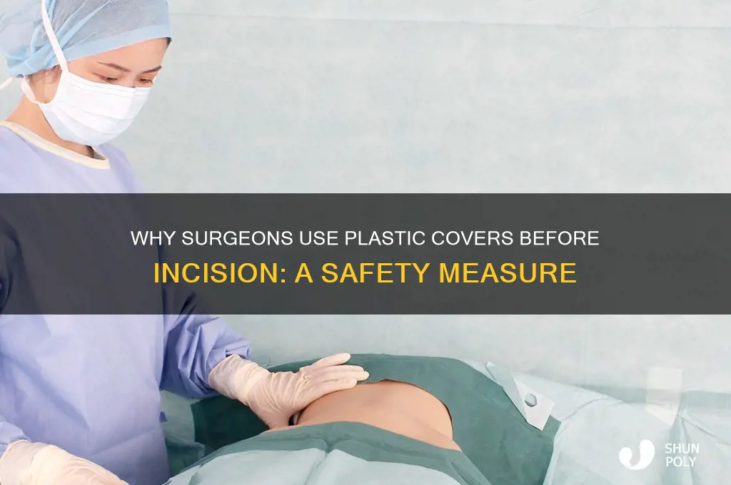 why do surgeons put plastic on skin before cutting