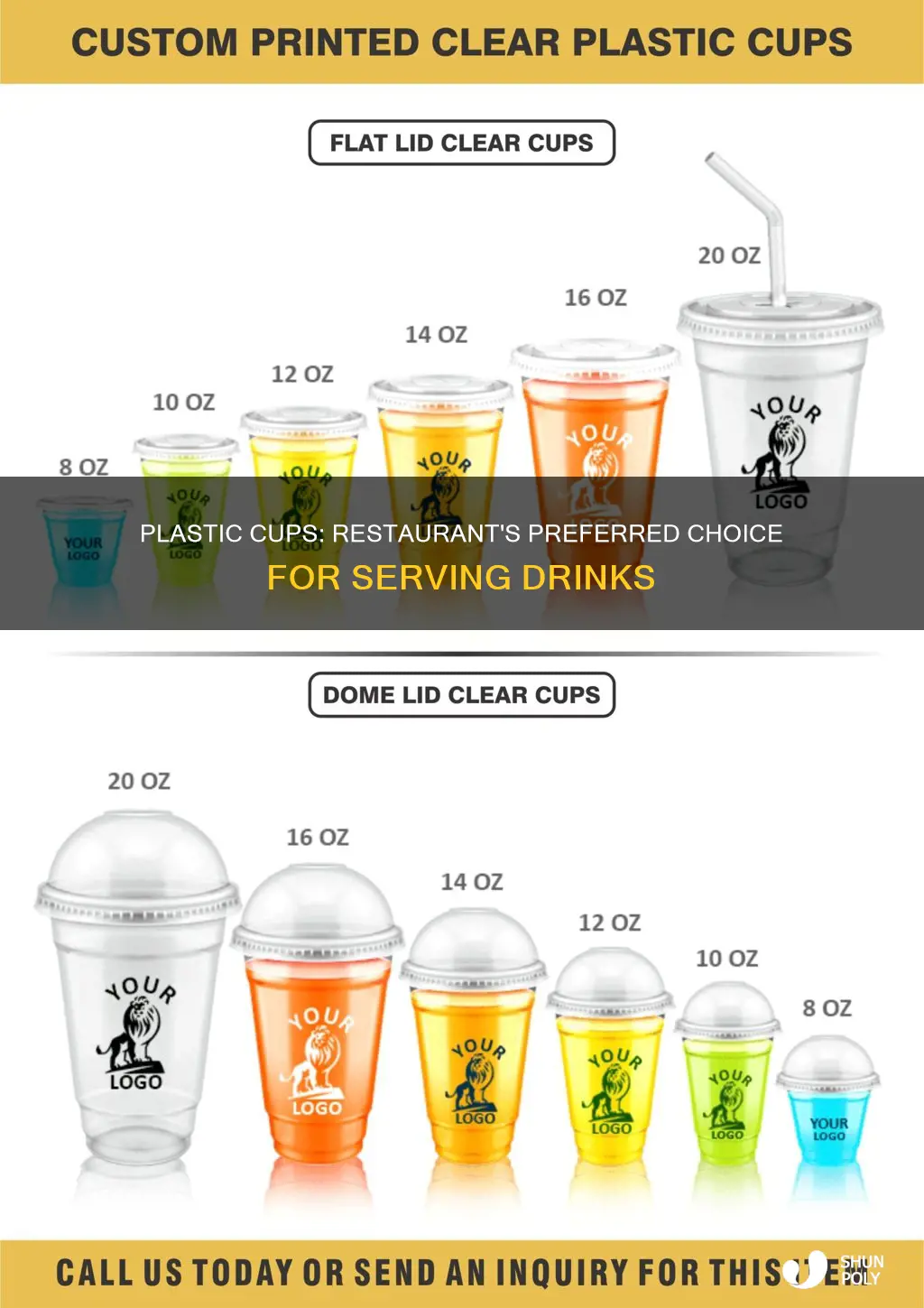 why do testaurants serve in plastic cups