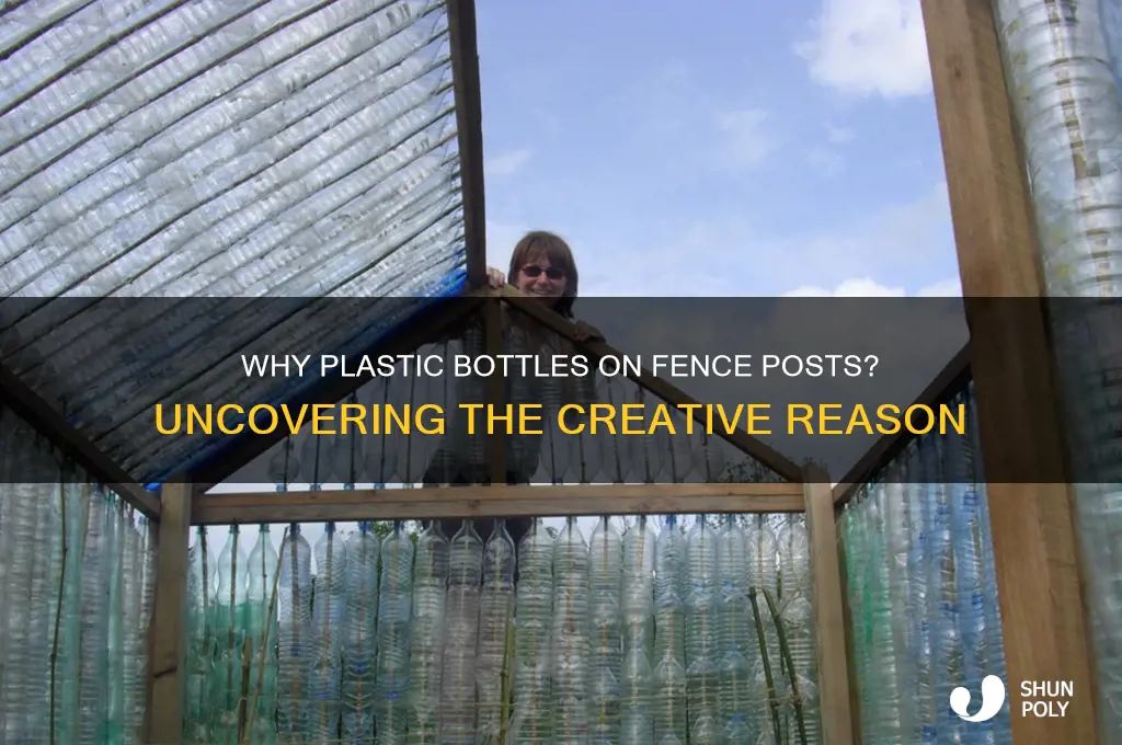 why do they put plastic bottles on fence posts