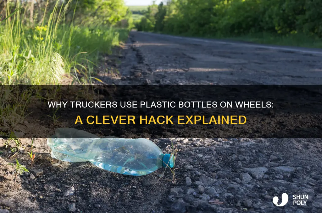why do truckers put plastic bottles on wheels