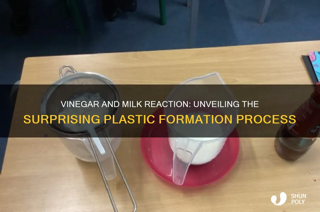 why does adding vinegar to milk make plastic
