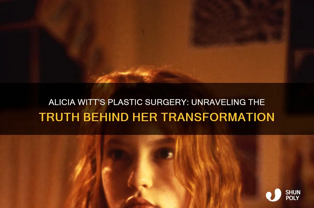 why does alicia witt plastic surgery