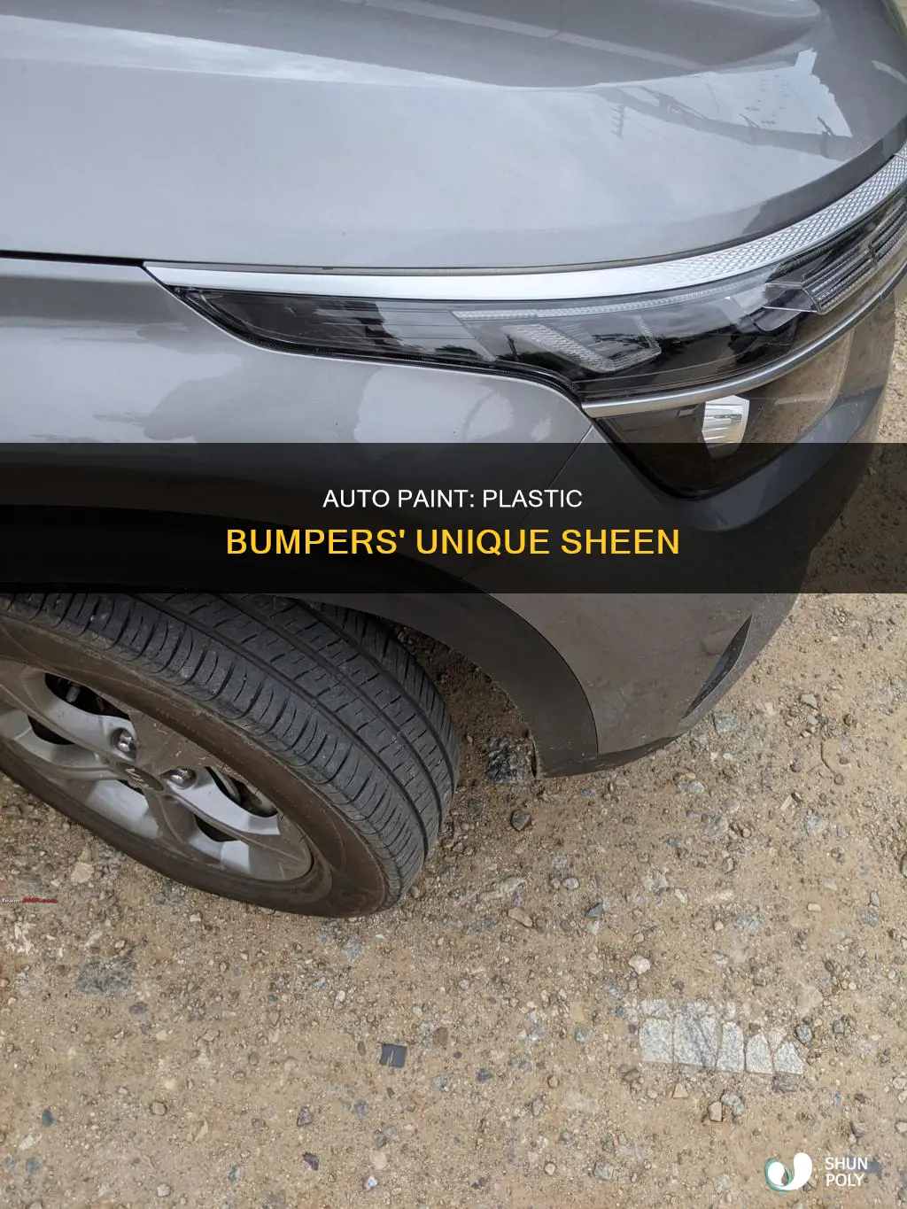 why does auto paint look different on plastic bumpers