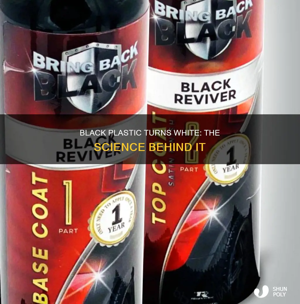 why does black plastic turn white