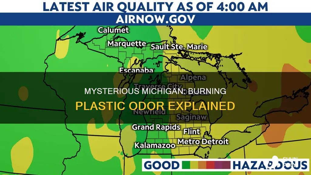 why does michigan smell like burning plastic