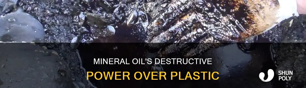 why does mineral oil break plastic