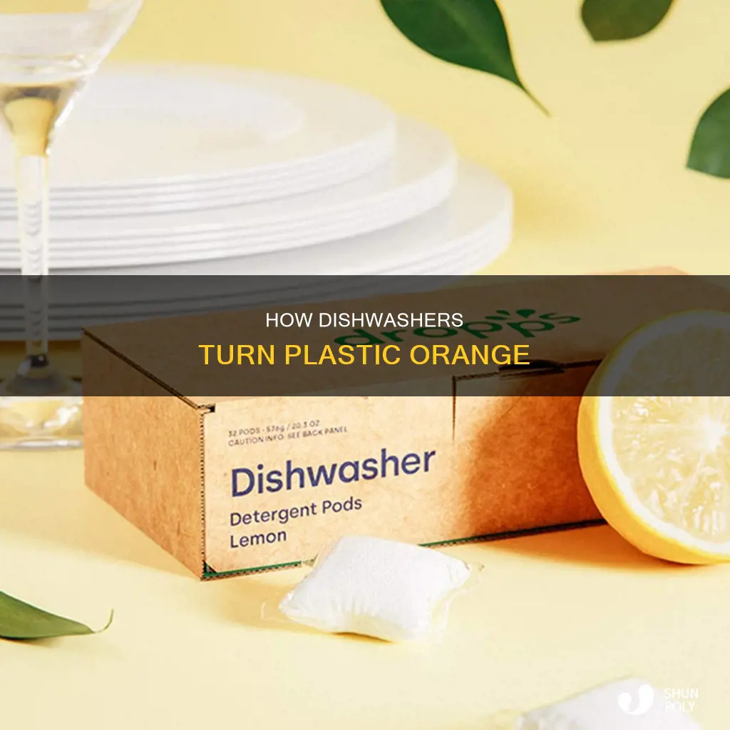 why does my dishwasher turn plastic orange