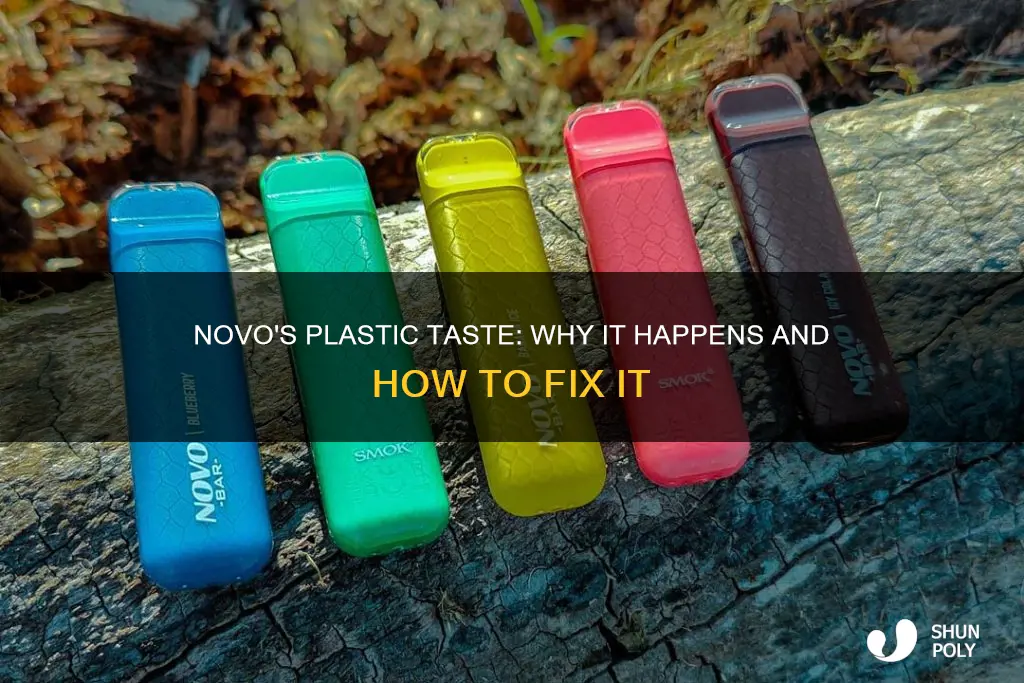 why does my novo taste like plastic