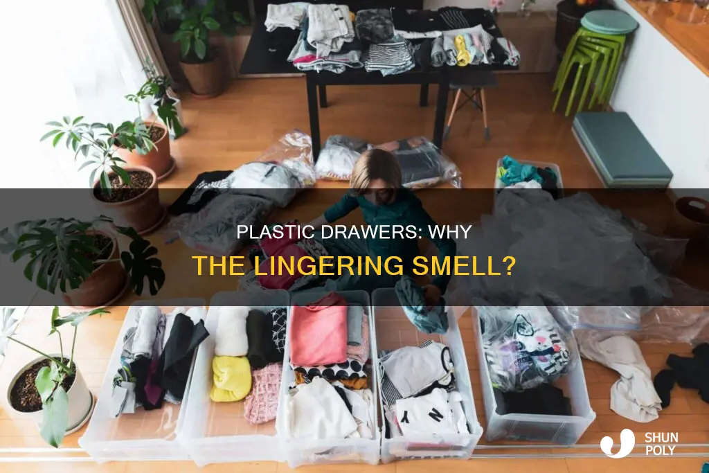 why does plastic storage drawer smell