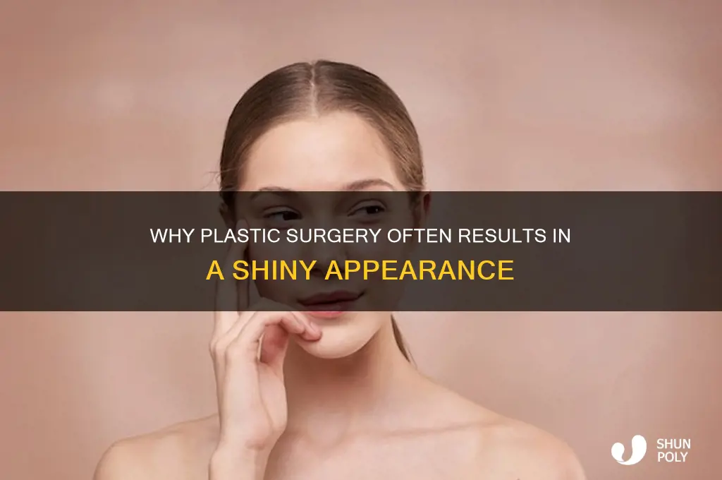 why does plastic surgery look shiny