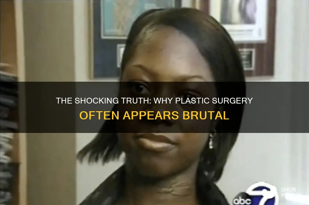 why does plastic surgery look so violent