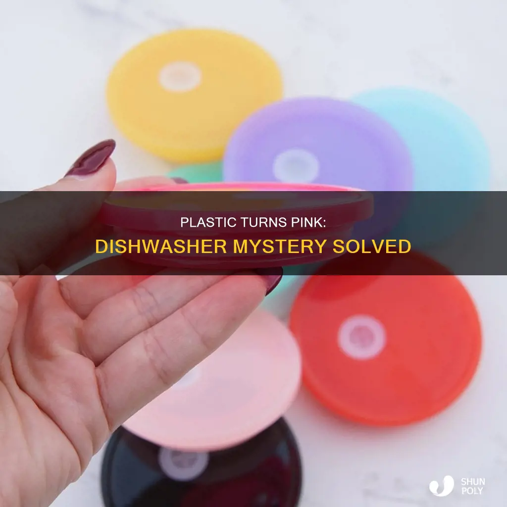 why does plastic turn pink in dishwasher