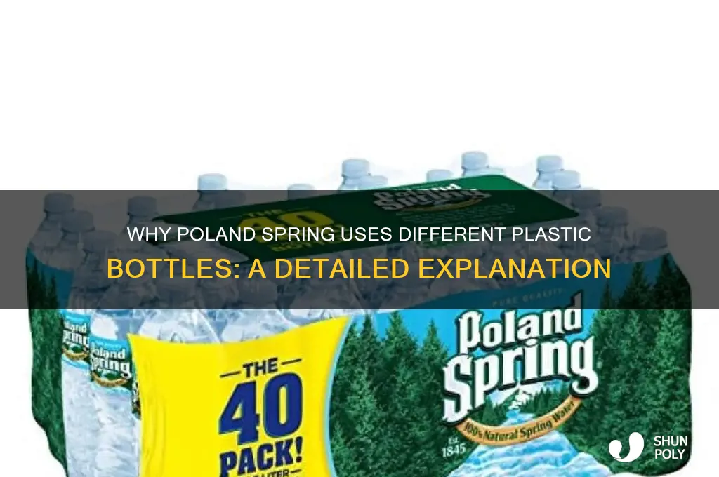 why does poland spring have different plastic bottles