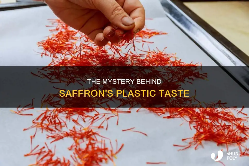 why does saffron taste like plastic