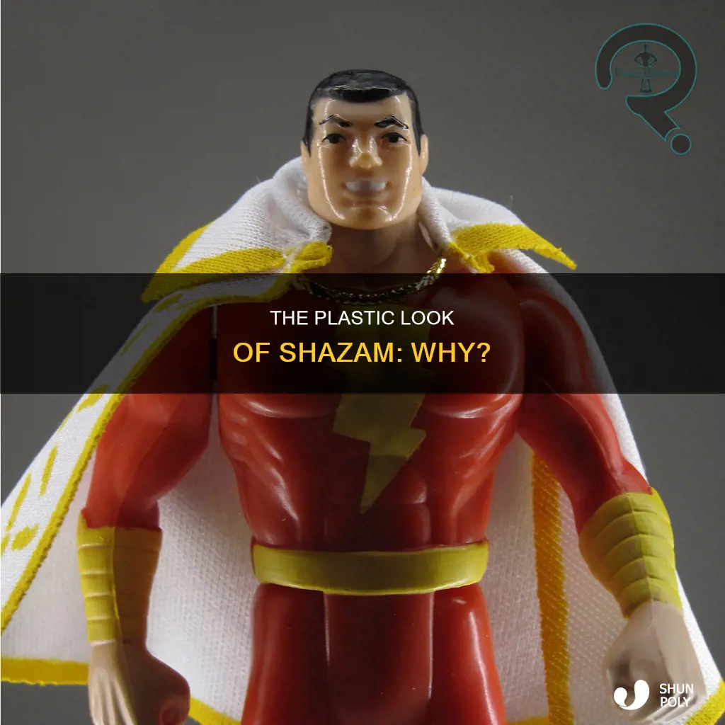 why does shazam look so plastic