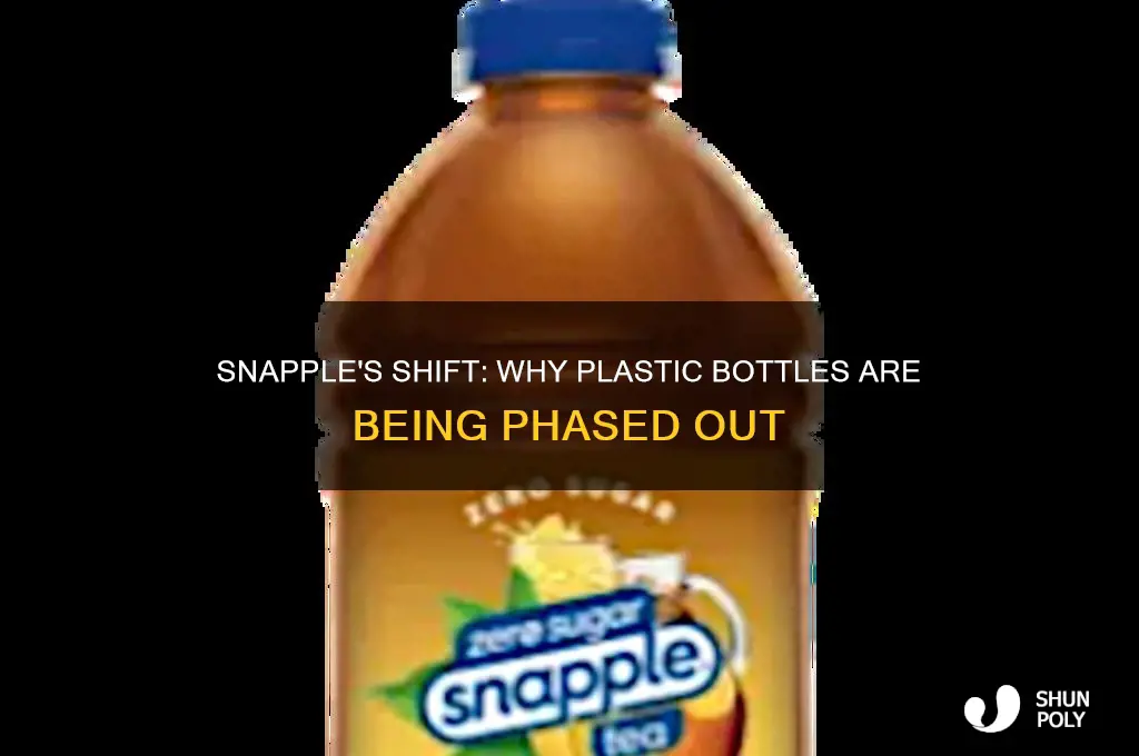 why does snapple decide to move the plastic bottles