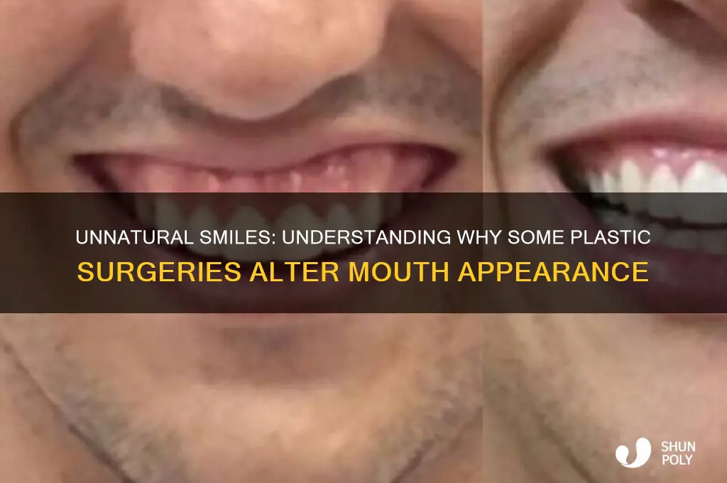 why does some plastic surgery make the mouth look weird