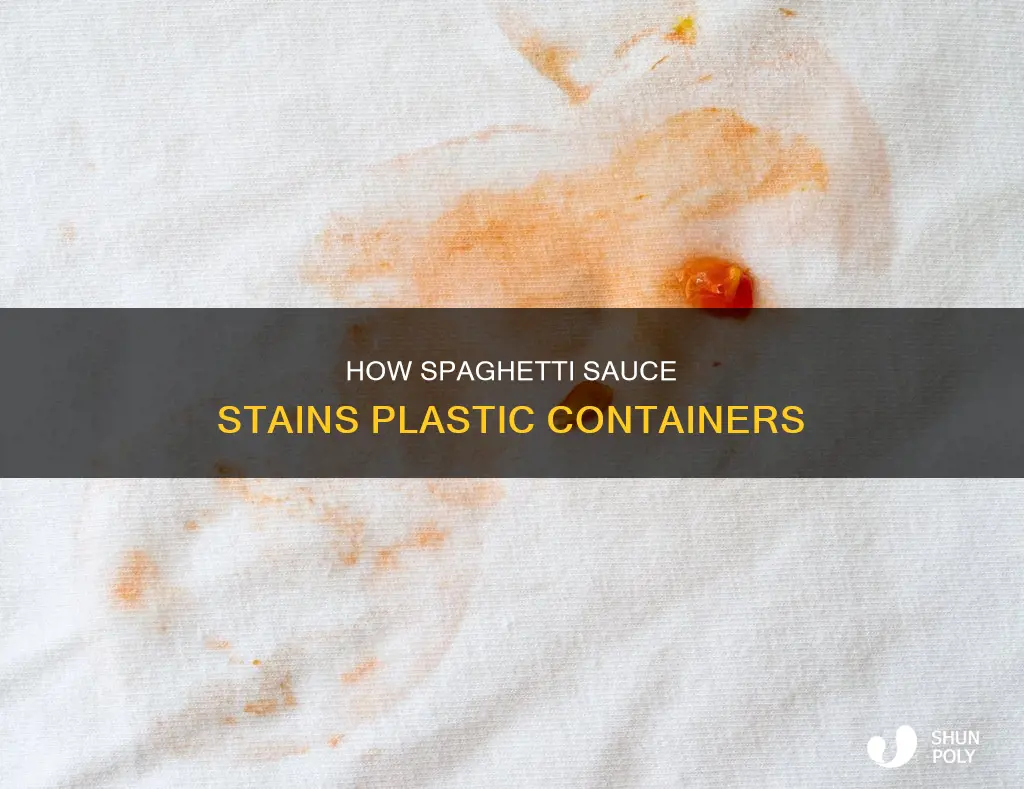 why does spaghetti sauce stain plastic