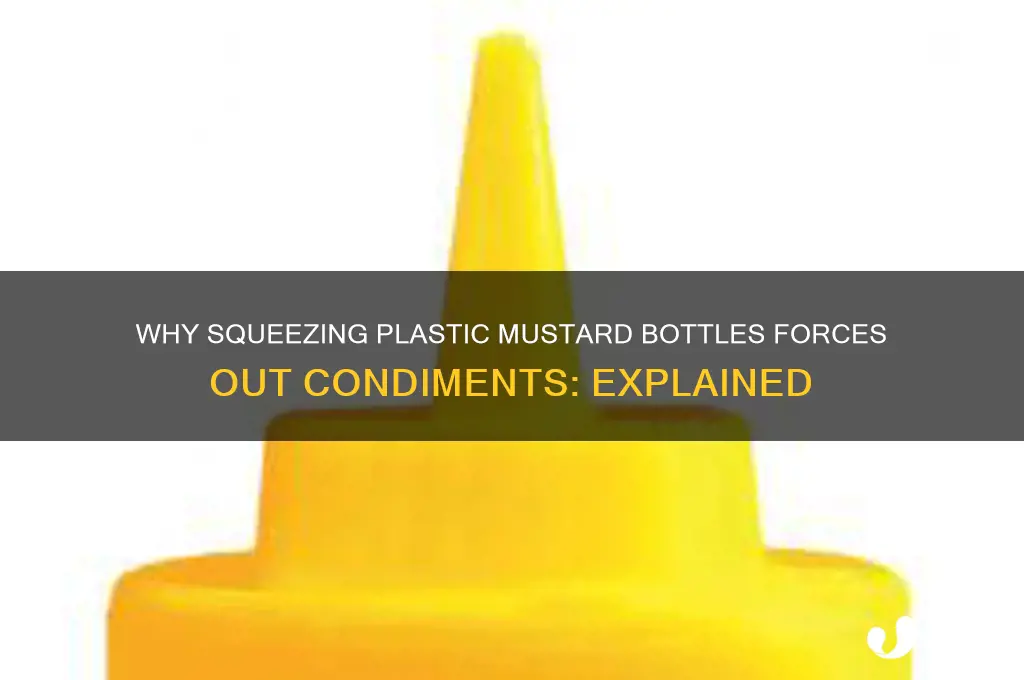 why does squeezing plastic mustard bottle forces