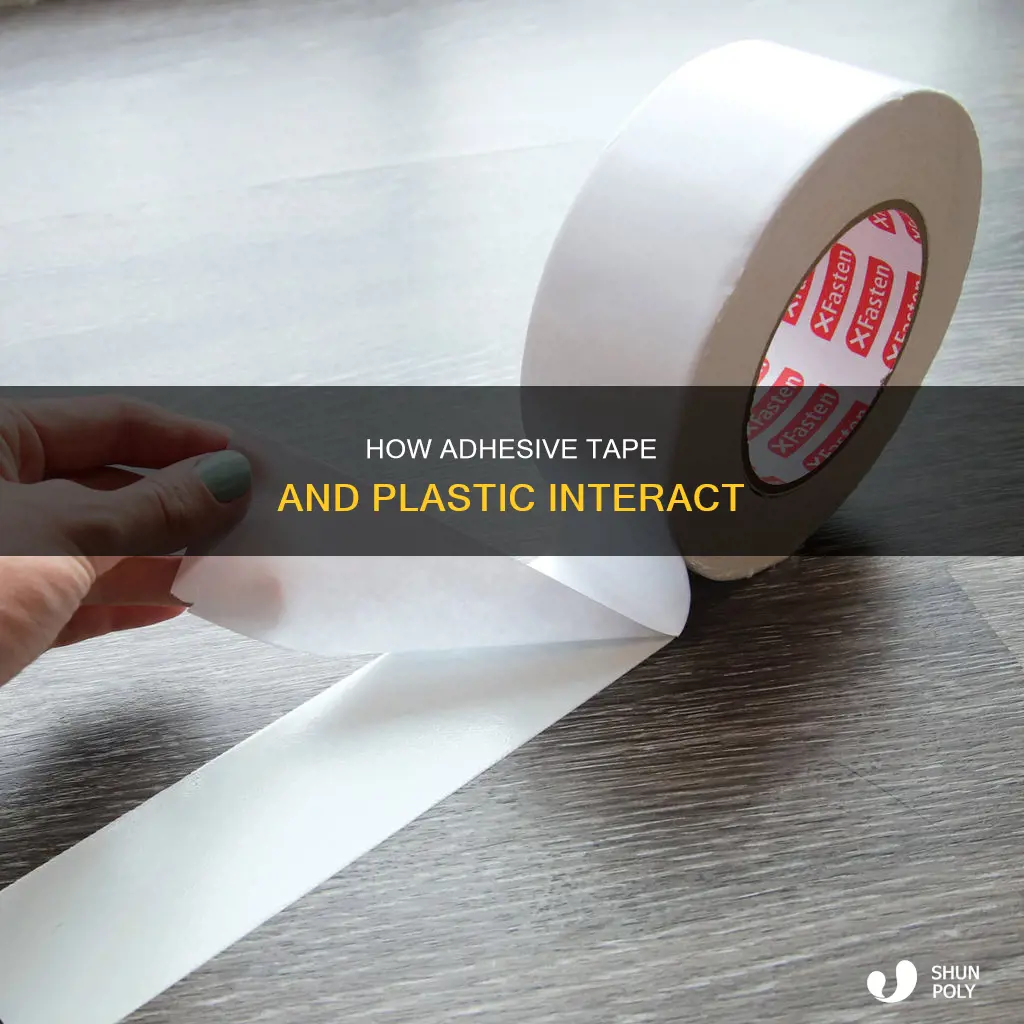 why does tape repel from plastic