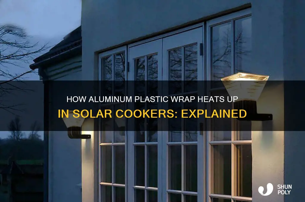 why does the alumin plastic wrap get hot solar cooker