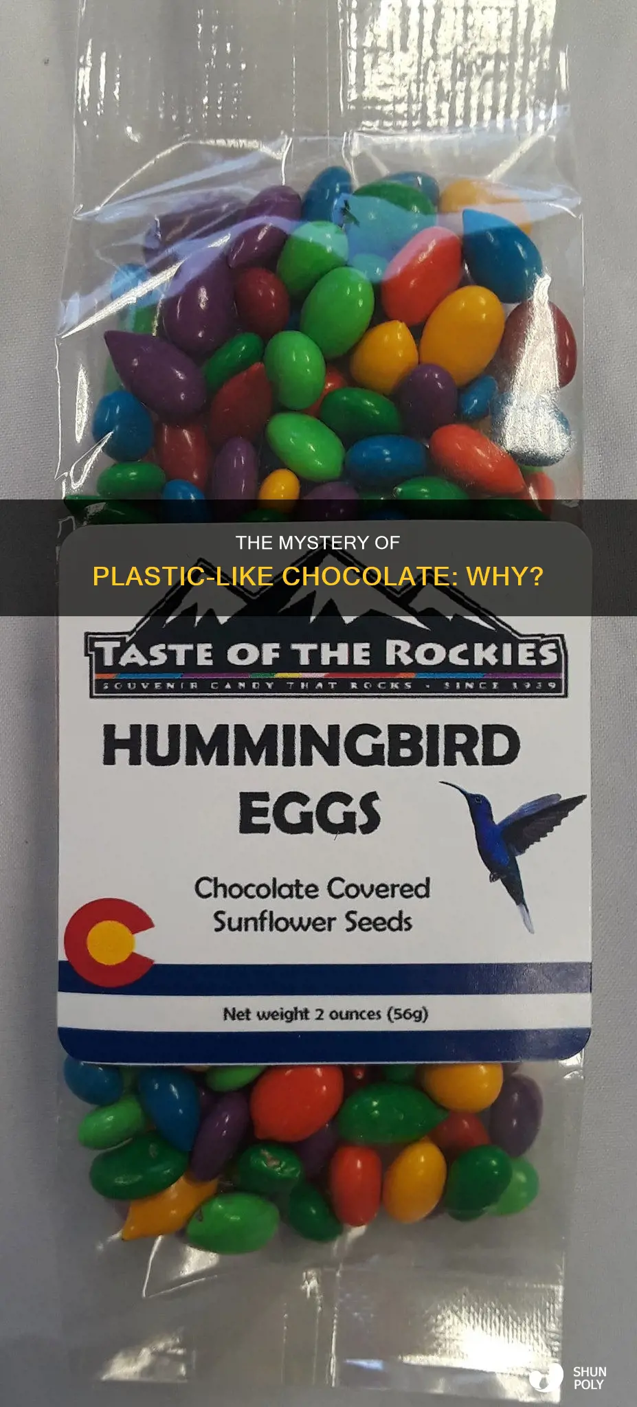 why does this chocolate taste like plastic