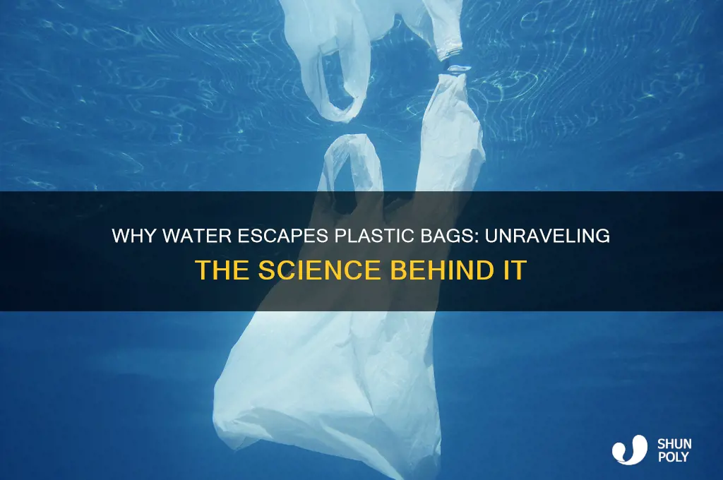 why does water leave plastic bag