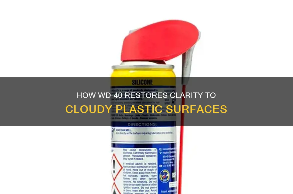 why does wd 40 make plastic clear