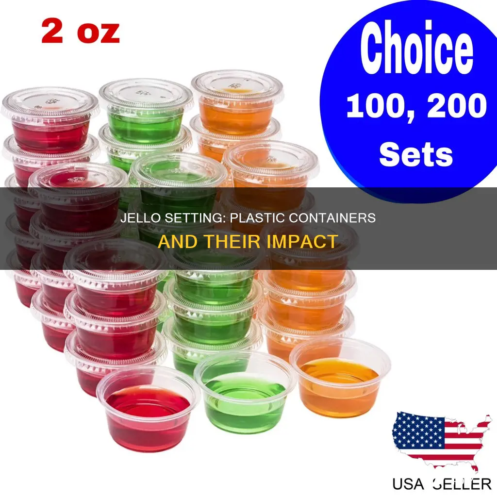 why doesn jello set in plastic