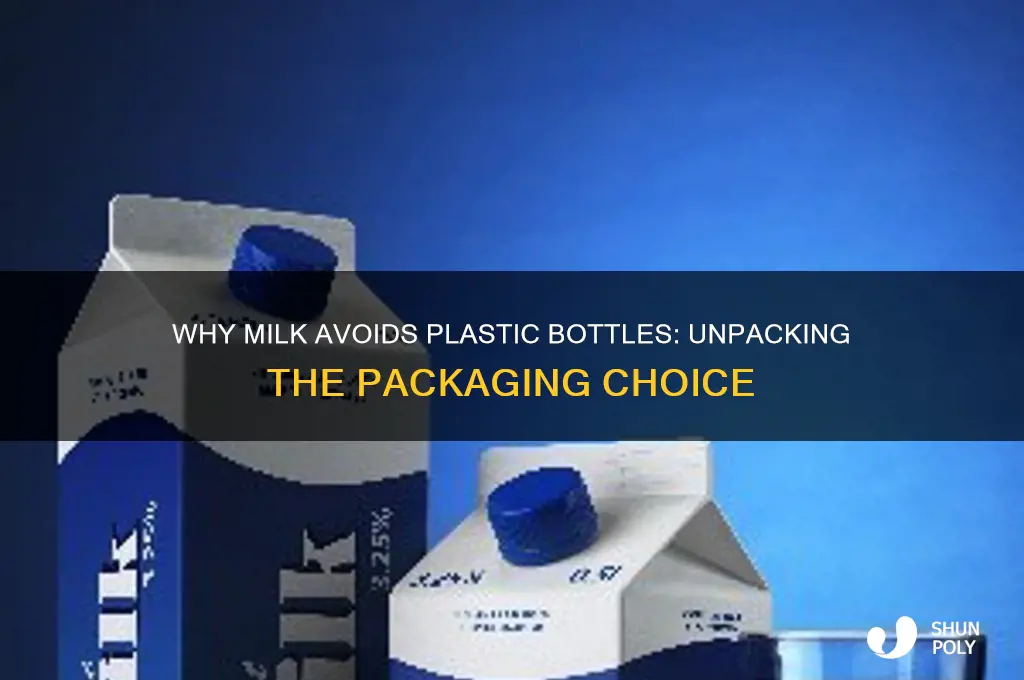 why doesnt milk come in plastic bottles