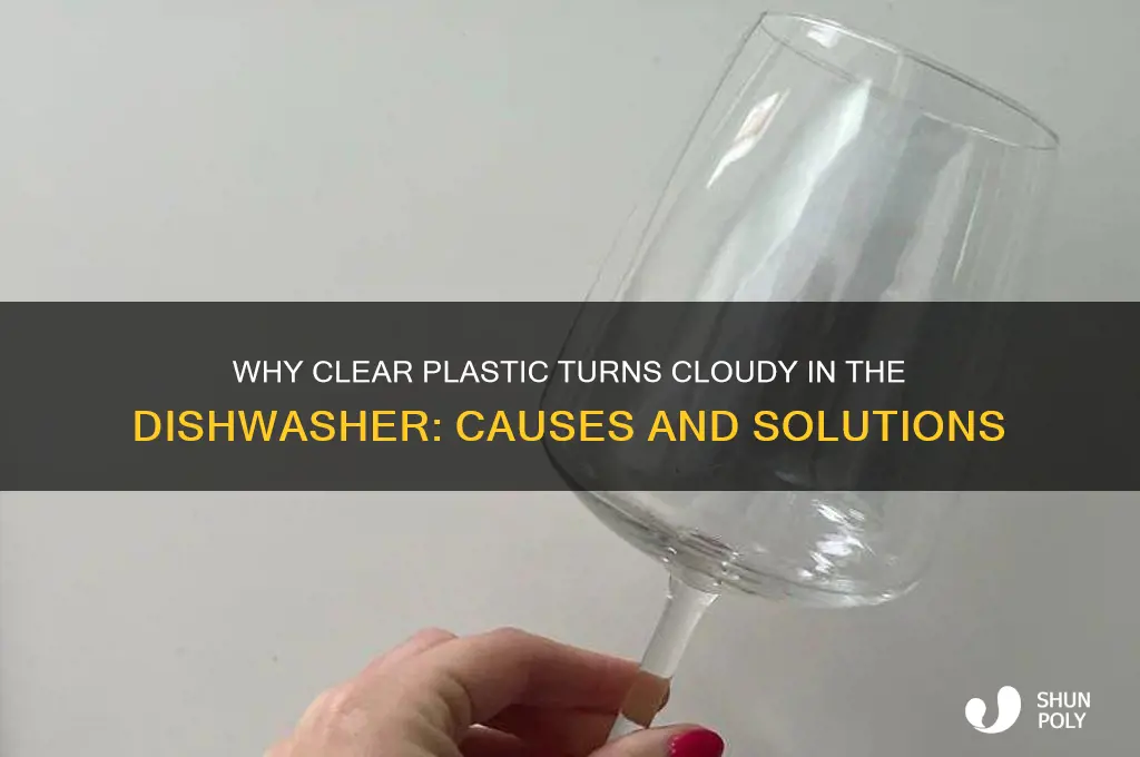 why doesy clear plastic come out cloudy from the dishwasher