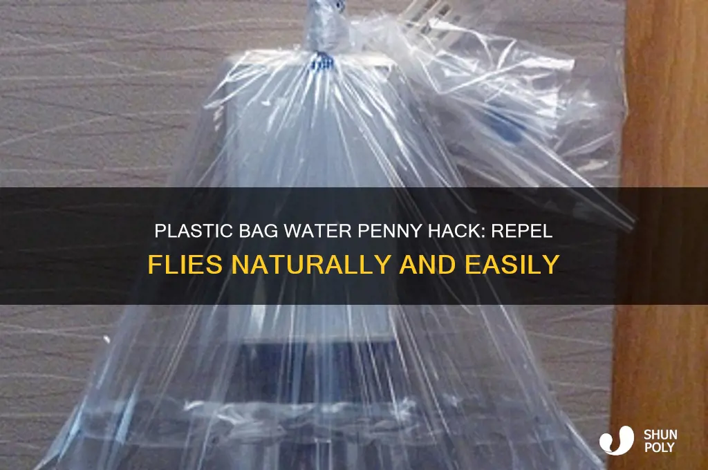 why hang a plastic bag with water and pennies