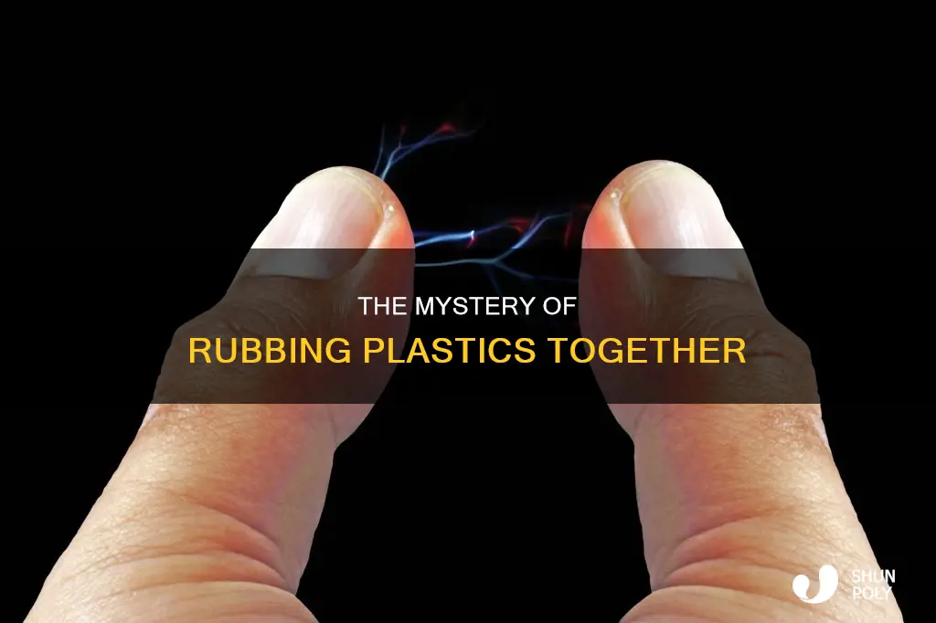 why happens when rubung plastic with plastic