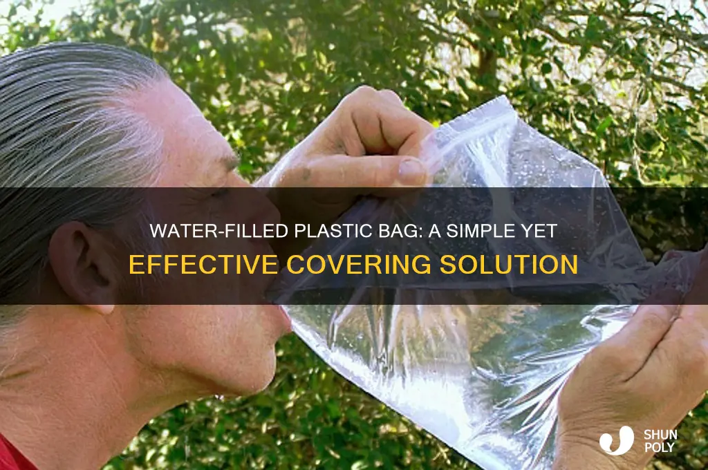 why is a water-filled plastic bag used to cover the
