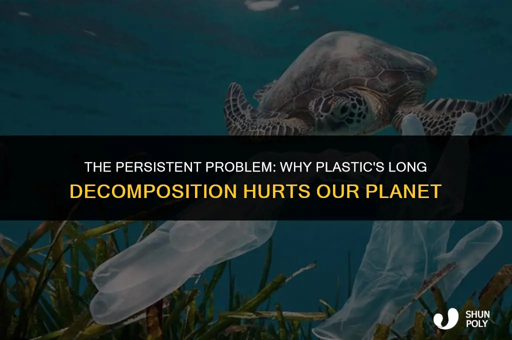 why is it bad that plastic takes long to decompose