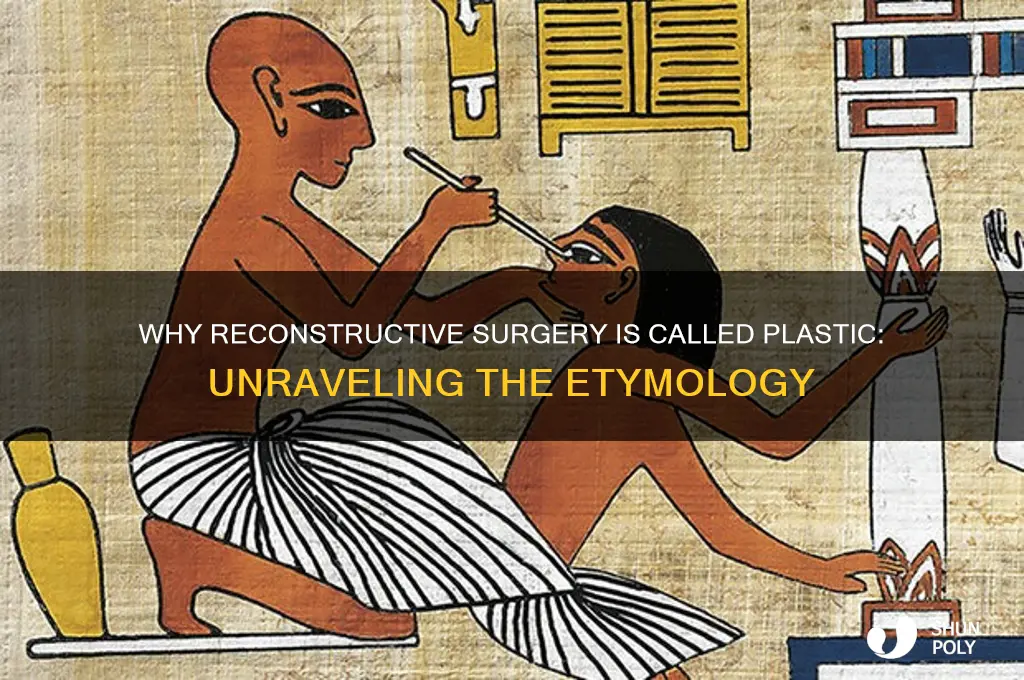 why is reconstructive surgery called plastic