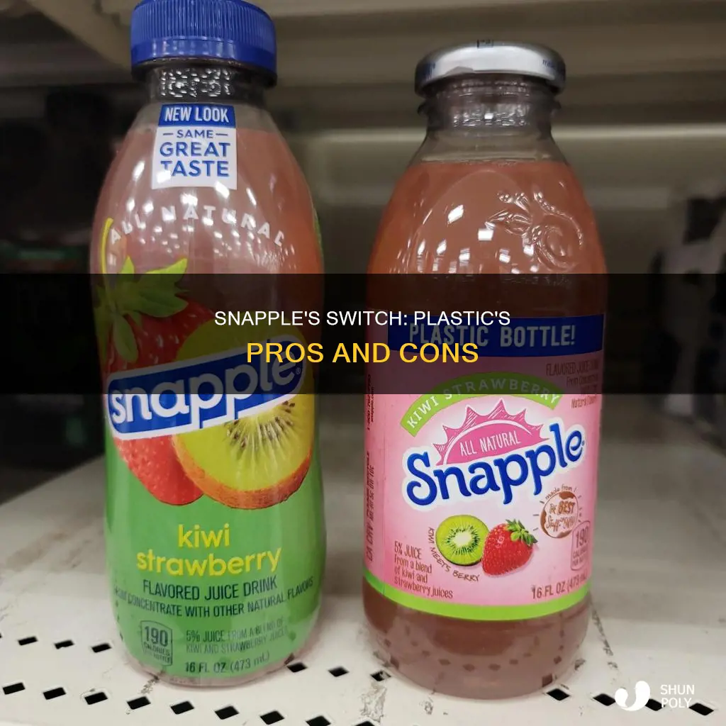 why is snapple switching to plastic
