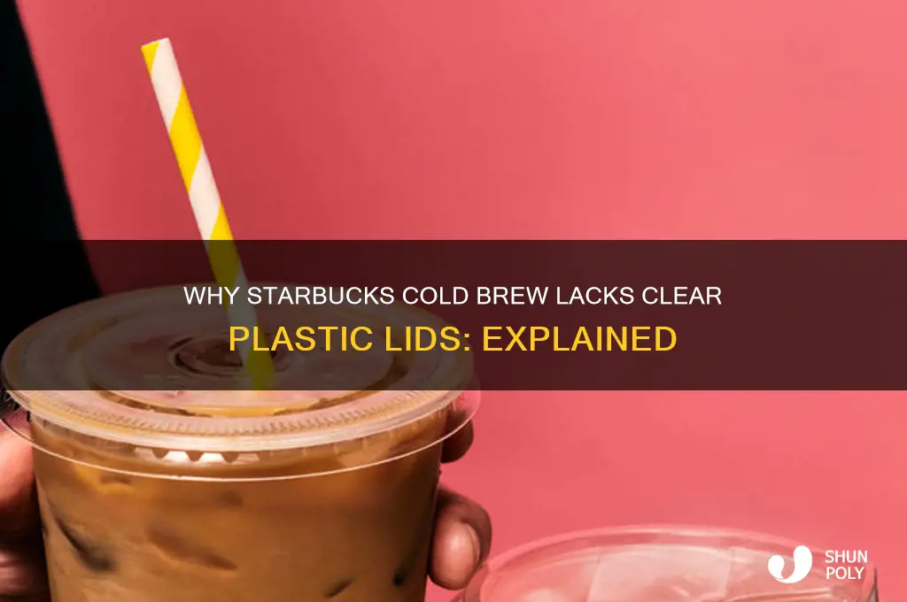 why is the clear plastic missing on starbucks cold brews