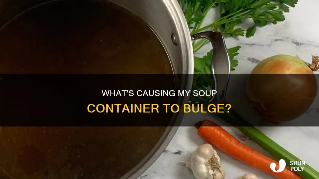 why is the plastic bulging on my container of soup