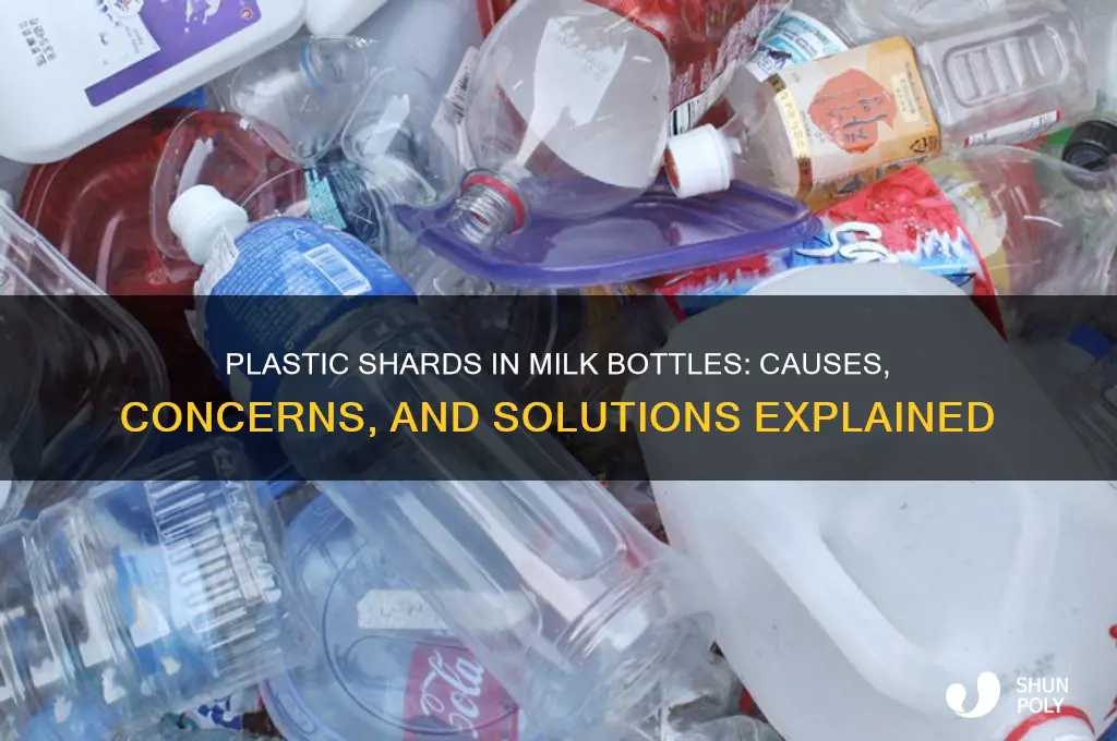 why is there plastic shards on a milk bottle
