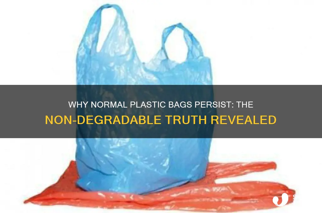 why normal plastic bags are not degradable